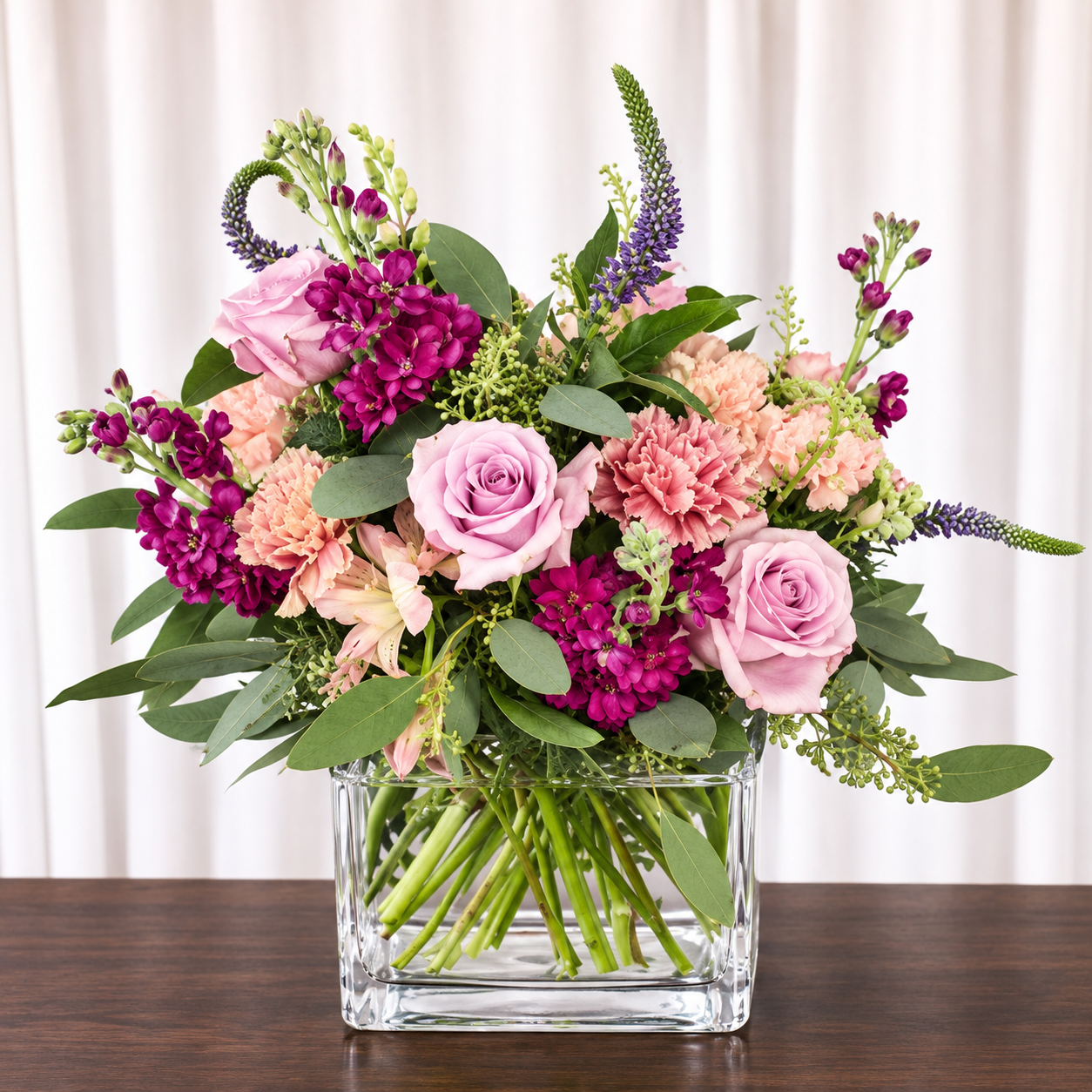 Hospital Garden Bouquet in Glass Vase